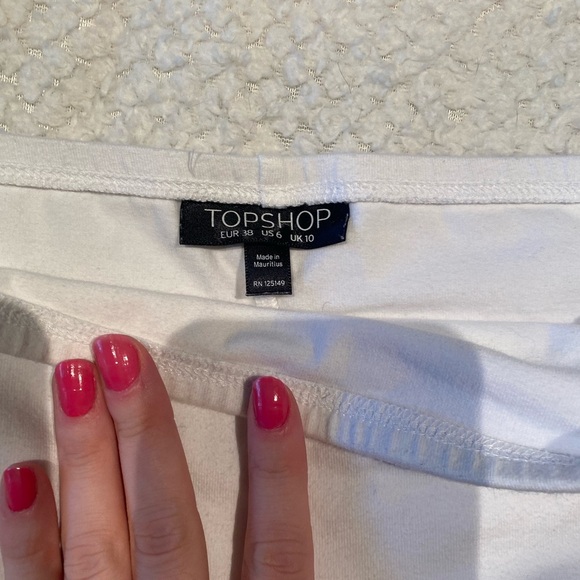White Topshop Bandeau Top - Picture 3 of 4